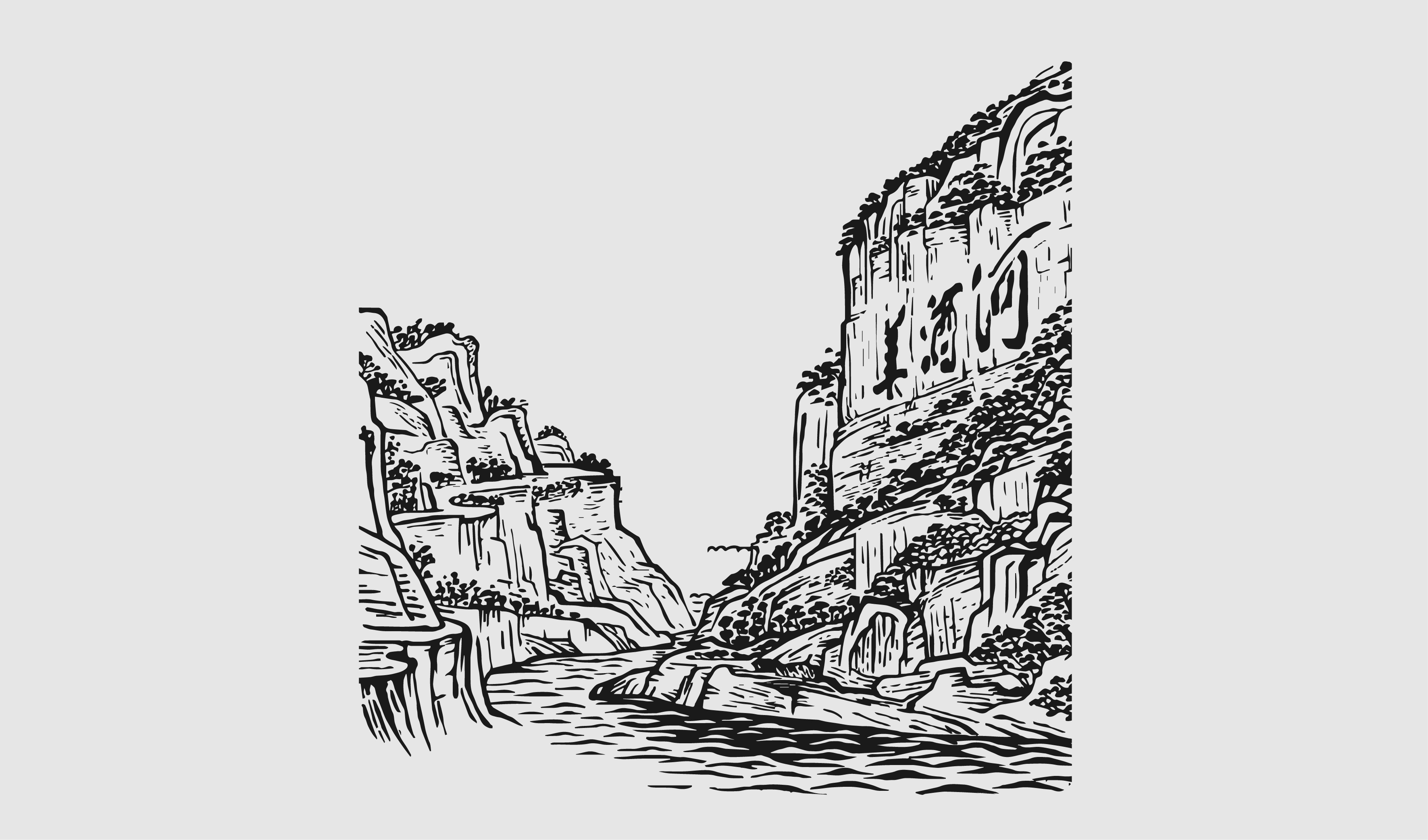 茅台镇插画元素